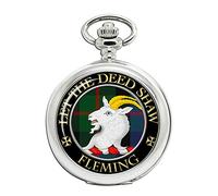 Fleming Scottish Clan Crest Full Hunter Pocket Watch