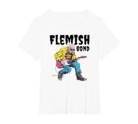 Flemish Bond Band Old Man Rocker T-Shirt, Women's Plus, White, 5X