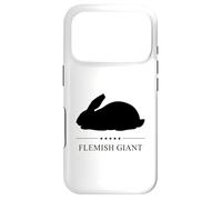 Flemish Giant Rabbit Black Silhouette Case for iPhone 17 Pro