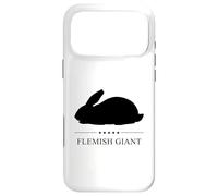 Flemish Giant Rabbit Black Silhouette Case for iPhone 17 Pro Max