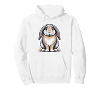 Flemish Giant Rabbit Minimalist Portrait Bunny Lover Art Mom Pullover Hoodie