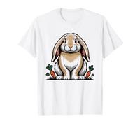 Flemish Giant Rabbit Watercolor Portrait Bunny Art T-Shirt