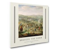 Flemish Proverbs By Pieter Bruegel The Elder Canvas Print | Gallery Wrapped 30mm Frame Wall Art | 14x14 inches | Ready to Hang | Classic Picture | Living Room Bedroom Lounge Office