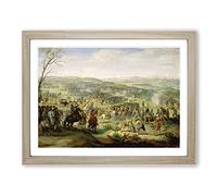 Flemish Proverbs By Pieter Bruegel The Elder Classic Painting Framed Wall Art Print, Ready to Hang Picture for Living Room Bedroom Home Office Décor, Oak A2 (64 x 46 cm)