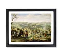 Flemish Proverbs By Pieter Bruegel The Elder Classic Painting Framed Wall Art Print, Ready to Hang Picture for Living Room Bedroom Home Office Décor, Black A4 (34 x 25 cm)