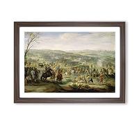 Flemish Proverbs by Pieter Bruegel The Elder Framed Print | A2 Walnut Framed Wall Art | Ready to Hang | Modern Nature Picture | Living Room Bedroom Lounge Office