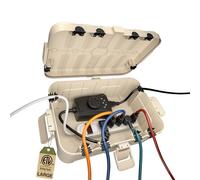 Flemoon - IP54 waterproof electrical box, waterproof extension cord cover, protect the outlet, socket, plug, timer, power strip, holiday light, box