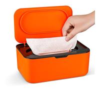 Flenpptly Baby Wipes Dispenser, Wipes Case Baby Wipe Holder Keeps Wipes Fresh, Non-Slip, Easy Open & Close (Black)