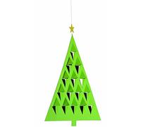 Flensted 103a Triangular Mobile Christmas Tree Made of Cardboard 28 x 20 cm Green