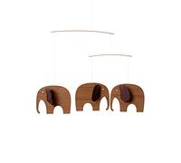 Flensted Baby Elephants 3 Mobile Made of Wood, Colour: Brown, Dimensions: 24 x 32 cm, 071TU