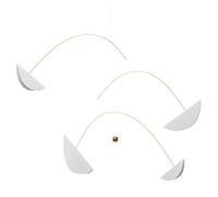 Flensted Life & Thread 205 cm White & Guld Mobile Made from Screen Printed Film in Gold Dimensions 100 x 205 cm 124BW