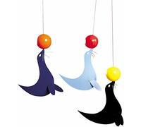 Flensted Mobile Screen Printed Film Blue Red Yellow Orange Sea Lion Design Ole Flensted 088 51 x 35 cm