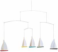 Flensted Mobiles Dinghy Regatta 5 Multicoloured 35 x 65 cm