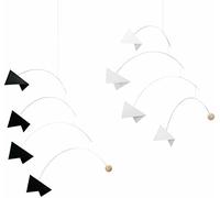 Flensted Mobiles Fatamorgana, black and white mobile, steel, black/white, 55 x 61 cm
