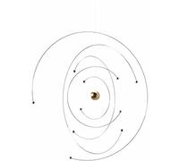Flensted Mobiles Niels Bohr Mobile, Steel, Gold/Silver, 27 x 27 cm