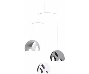 Flensted Mobiles Olephants Black, White and Grey 3D Mobile