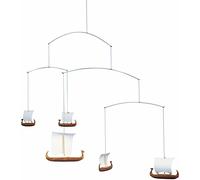 Flensted Mobiles Viking s 5 Hanging Mobile - 26 Inches - Teak