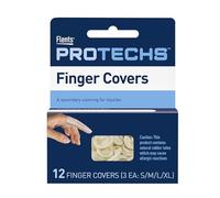 Flents First Aid Finger Covers, 12 Count, Small, Medium, Large, X-Large, Protects Finger While Healing From Injury (3 Pairs Each of S/M/L/XL) (69626)