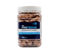 Flents Protechs Foam Ear Plugs, Contoured for Comfort, Ideal for Work with Loud Noise, Heavy Machinery, Construction, Studying & Traveling, NRR 32, Beige, Easy to Use, Made in The USA, 100 Pair