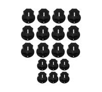 FLEOR 12 Large 6Small JB Bass Knobs Set，Heptagonal Type Plastic Black Control Knobs for USA and Mexico Made JB Style Bass, Black