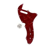 FLEOR 12 Screw Holes TL Thinline Pickguard Re-Issue Style Scratch Plate Fits Original U.S. Made TL TE Thinline 69 RI USA, 4-ply Red Tortoise