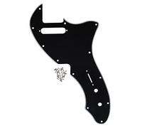 FLEOR 12 Screw Holes TL Thinline Pickguard Re-Issue Style Scratch Plate Fits Original U.S. Made TL TE Thinline 69 RI USA, 3-ply Black