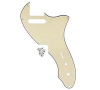 FLEOR 12 Screw Holes TL Thinline Pickguard Re-Issue Style Scratch Plate Fits Original U.S. Made TL TE Thinline 69 RI USA, 3-ply Cream