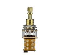 FLEOR 12PCS B250K Push Push Bounce Switch Potentiometer Linear Taper Pot Long Split Copper Shaft for Electric Guitar Bass Volume/Tone Controls