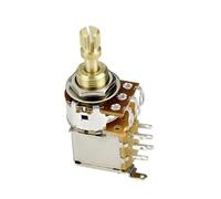 FLEOR 12PCS B500K Push Push Bounce Switch Potentiometer Linear Taper Pot Short Split Copper Shaft for Electric Guitar Bass Volume/Tone Controls