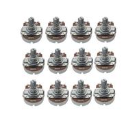 FLEOR 12pcs Full Size A250K B250K Potentiometer Guitar Tone Volume Control Pots with Bayonet L15mm Short Knurled Split Shaft(Set of 6A6B)