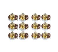 FLEOR 12PCS Full Size A500K B500K Potentiometer Bass Guitar Tone Volume Control Pots L15mm Gold-plated Copper Short Split Shaft(Set of 6A6B)