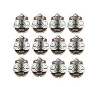 FLEOR 12PCS Full Size B250K Linear Taper Potentiometer Guitar Tone Volume Control Pots Dia24mm L18mm Long Knurled Split Shaft