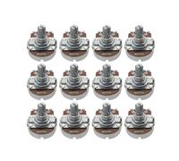 FLEOR 12PCS Full Size B500K Linear Taper Potentiometer Guitar Tone Volume Control Pots Dia24mm L18mm Long Knurled Split Shaft
