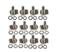 FLEOR 12PCS Guitar Tone Volume Control Pots A250+B250 Set with Bayonet L15mm Short Split Shaft for Electric Bass Guitar((Set of 6A6B)