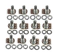 FLEOR 12PCS Guitar Tone Volume Control Pots A500+B500 Set with Bayonet L15mm Short Split Shaft for Electric Bass Guitar((Set of 6A6B)