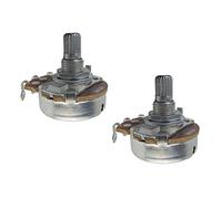 FLEOR 2 pieces A250K Audio Potentiometer Conical Full Size Guitar Tone Volume Control Bayonet L15mm Short Knurled Split Shaft