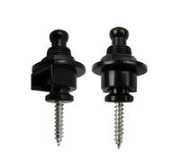 FLEOR 2pcs Black Guitar Strap Lock Buttons Set Guitar Straplocks Retainer Schaller Style for Electric Bass Acoustic Guitar