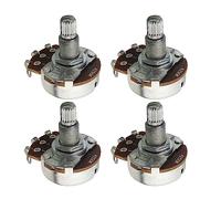 FLEOR 2pcs Full Size Guitar Volume Pot 18mm Shaft Audio Taper Guitar Potentiometer A250K