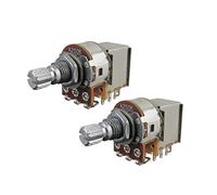 FLEOR 2pcs Push Pull Guitar Pots Short 15mm Split Shaft A250K Audio Taper Guitar Potentiometers