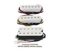 FLEOR 3pcs Ceramic Guitar Pickup HSS Humbucker Pickup Set White Fit ST Style Electric Guitar Part