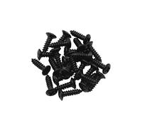 FLEOR 3x12mm Pickguard/Back Plate Mounting Screws for Guitar Bass Part,Black(Pack of 50pcs)