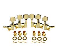 FLEOR 3x3 Modern Sealed Style Machine Heads Guitar Tuners 3 Right + 3 Left String Tuning Pegs Keys Set for 6 String Guitars Parts, Golden