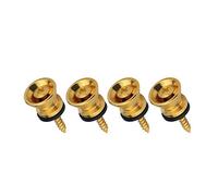 FLEOR 4pcs Metal Guitar Strap Button End Pins for Electric Acoustic Bass instrument,Golden