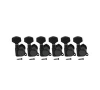 FLEOR 6pcs Right Handed Electric Acoustic Guitar Tuning Pegs Tuners Machine Heads Keys 6R, Black