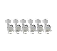 FLEOR 6pcs Right Handed Electric Acoustic Guitar Tuning Pegs Tuners Machine Heads Keys 6R, Chrome