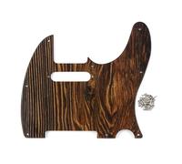 FLEOR 8 Hole TL Pickguard Scratch Plate with Pickguard Screws Set Fit USA/MX Standard TL Style Pickguard Replacement, 3Ply Wood Color