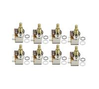 FLEOR 8PCS B250K Push Push Bounce Switch Potentiometer Audio Taper Pot Short Split Copper Shaft for Electric Guitar Bass Volume/Tone Controls