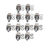 FLEOR A250K+B250K Potentiometers Set Push Pull Control Pot Long Split Knurled Shaft 18mm for Guitar Bass Volume or Tone Control (Set of 6A6B)