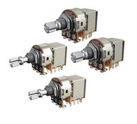 FLEOR A250K+B250K Push Pull Guitar Pots 18-Spline Short Split Shaft Tone Volume Guitar Potentiometers,Pack of 4
