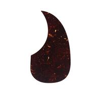 FLEOR Acoustic Guitar Pickguard Comma Shape Self-adhesive Celluloid Material Scratch Plate，Brown Tortoise Shell